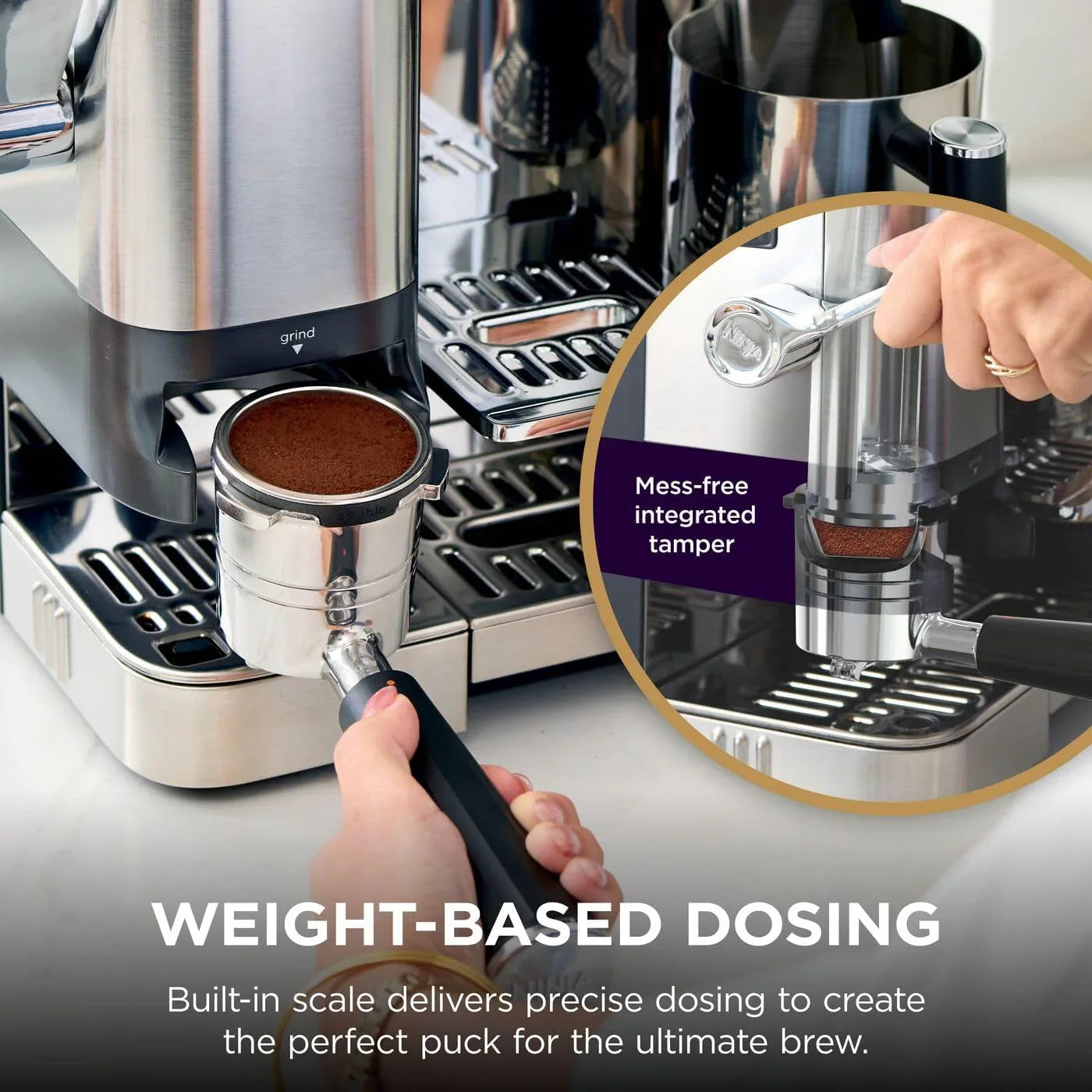 Luxe Pro Coffee Machine ES701UK – 3-in-1 Espresso, Latte & Cappuccino Maker with Built-In Grinder
