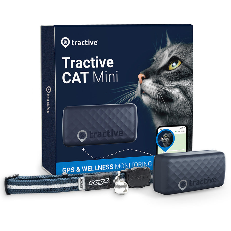 Tractive GPS Cat Mini Tracker & Activity Monitor for Cats – Black