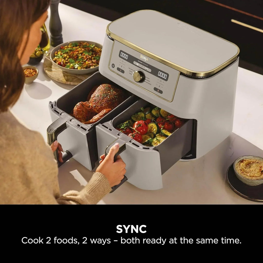 MAX Dual Zone Digital Air Fryer – 9.5L Capacity, 2 Drawers, 6-in-1 Cooking Functions