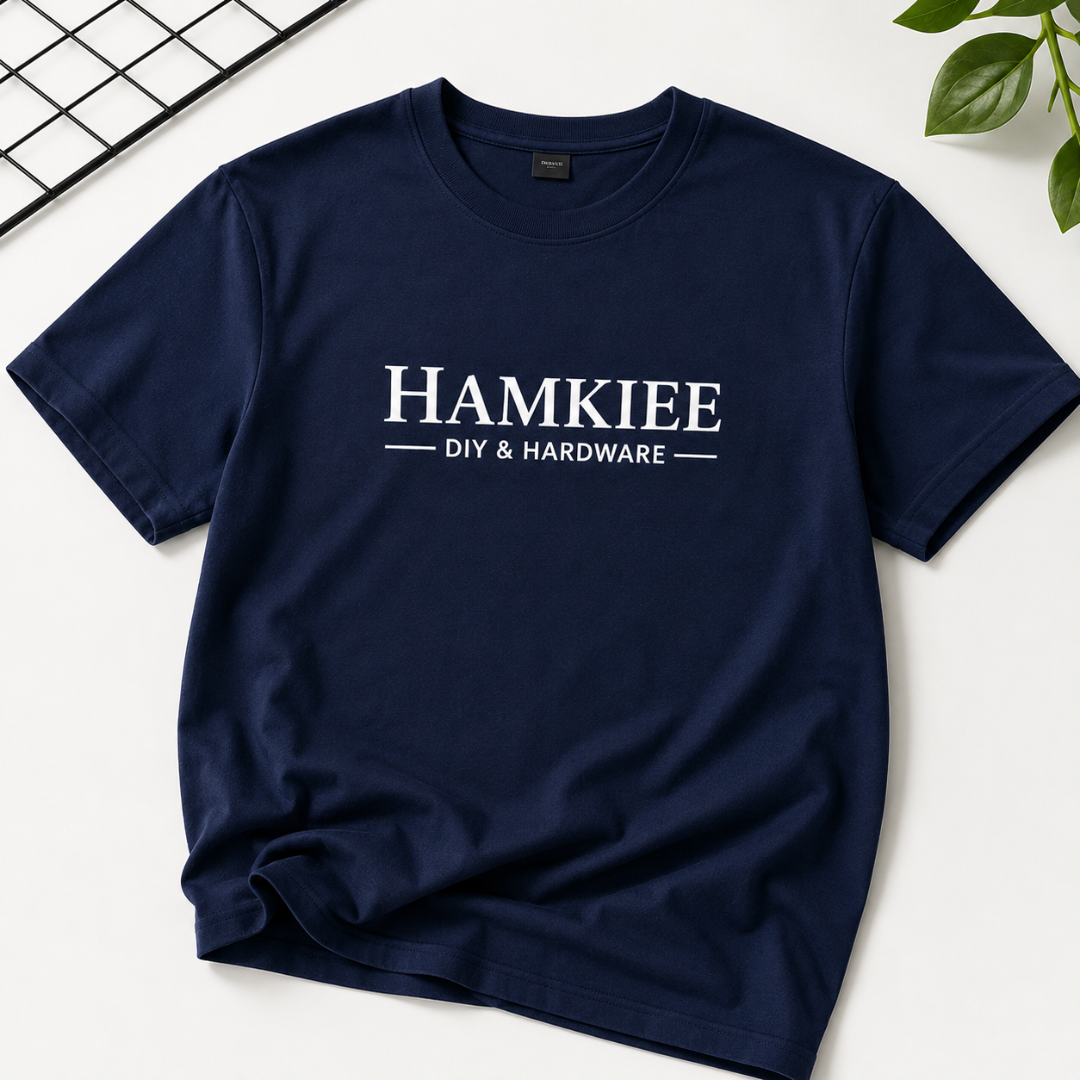 HAMKIEE DIY & Hardware Graphic T-Shirt – Classic Crew Neck Cotton Work Tee