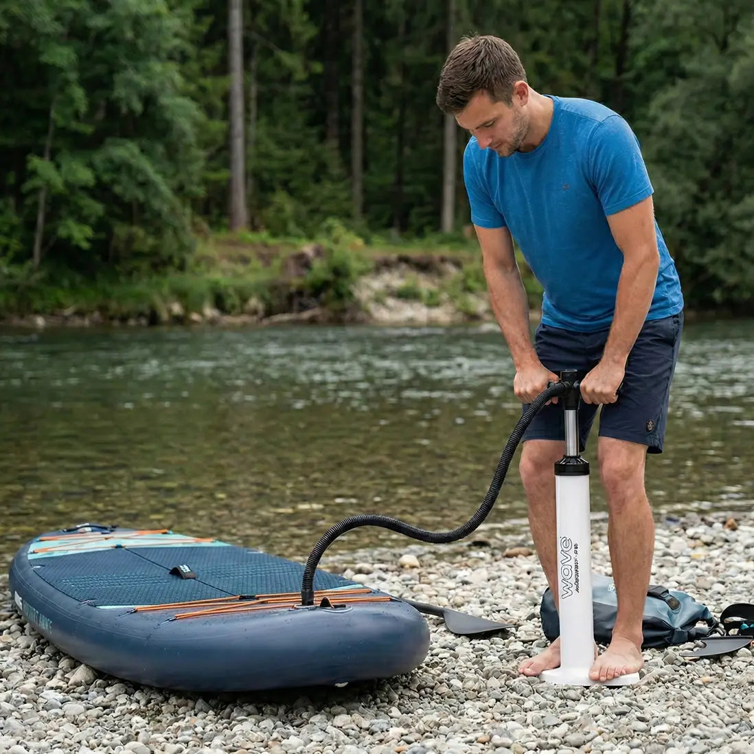 Wave Tourer 3.0 Inflatable Stand-Up Paddle Board – Navy Blue