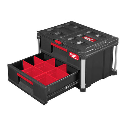 Milwaukee PACKOUT 2-Drawer Tool Box – Modular Storage Organizer
